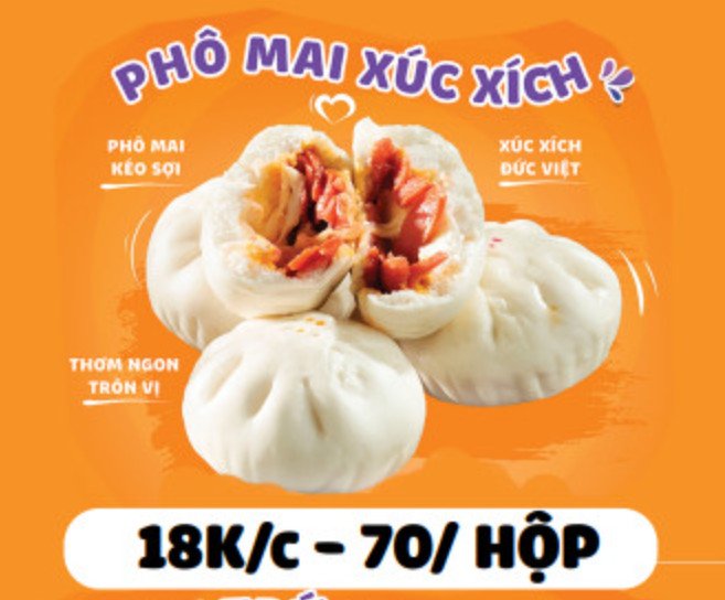 Bánh Bao Phô Mai Xúc Xích