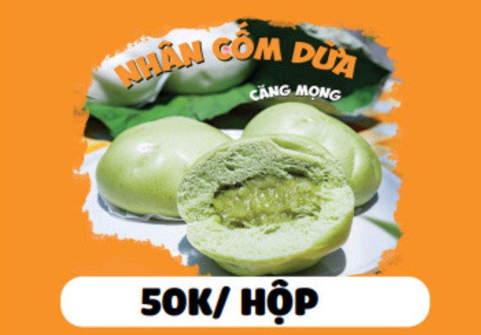 Bánh Bao Nhân Cốm Dừa